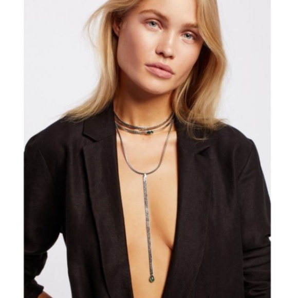 Free People Jewelry - NWT Free People silver layered opal necklace